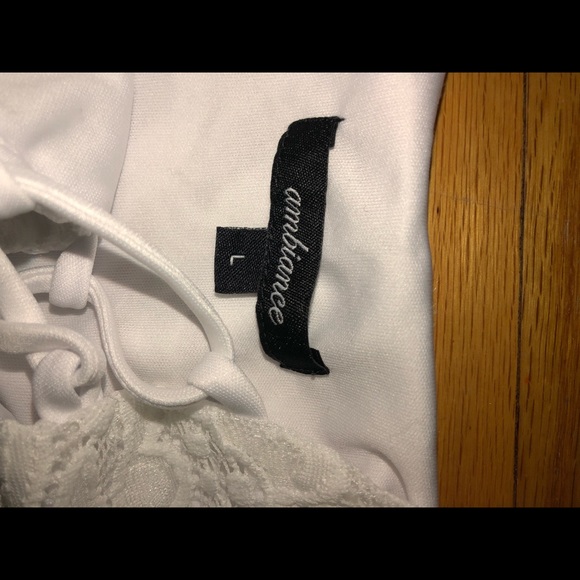 White Forever21 Lace Up Romper - Picture 3 of 3